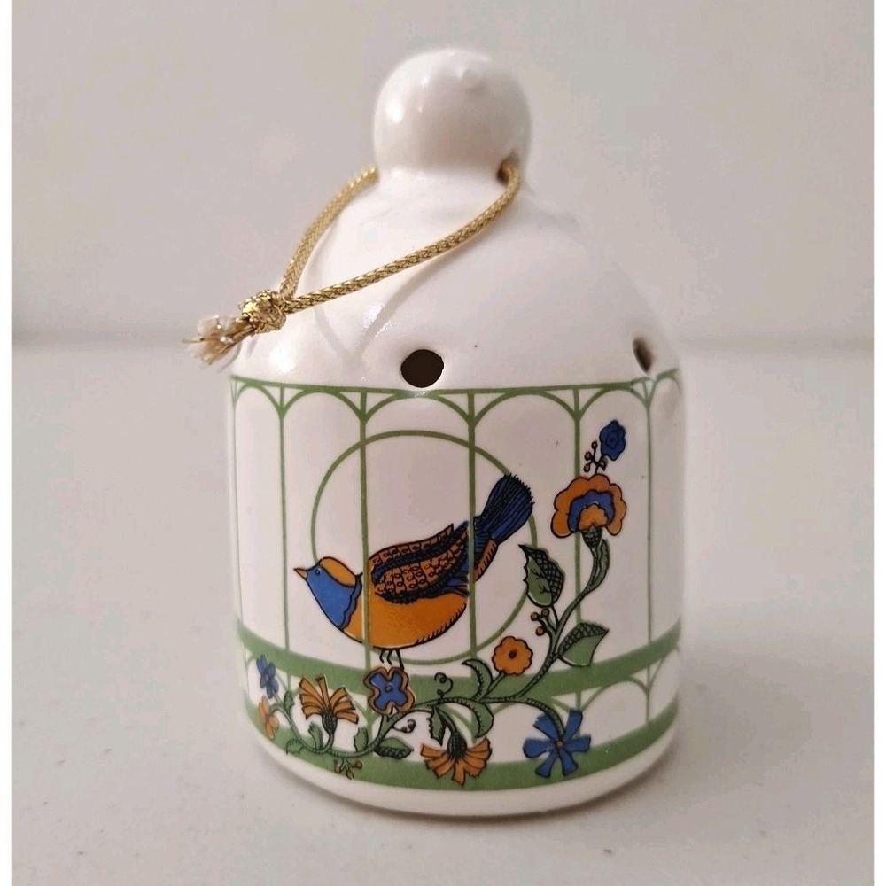 Vintage Taiwan Pomanders Bird Cage Sachet Potpourri Holder Ornament Ceramic